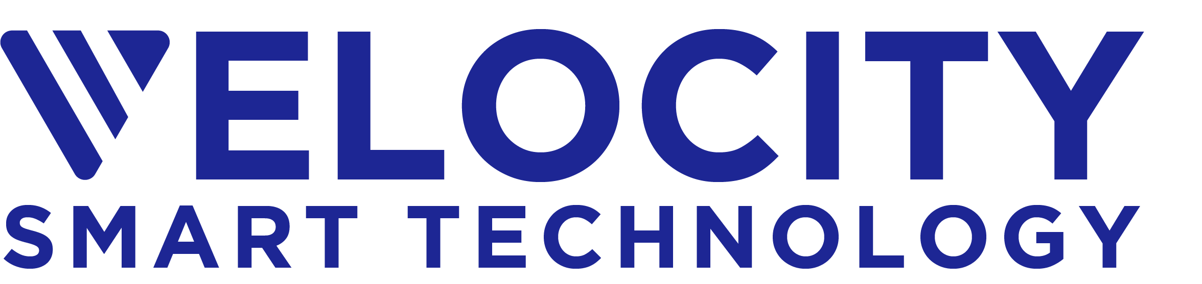 BLUE- symbol as V logo